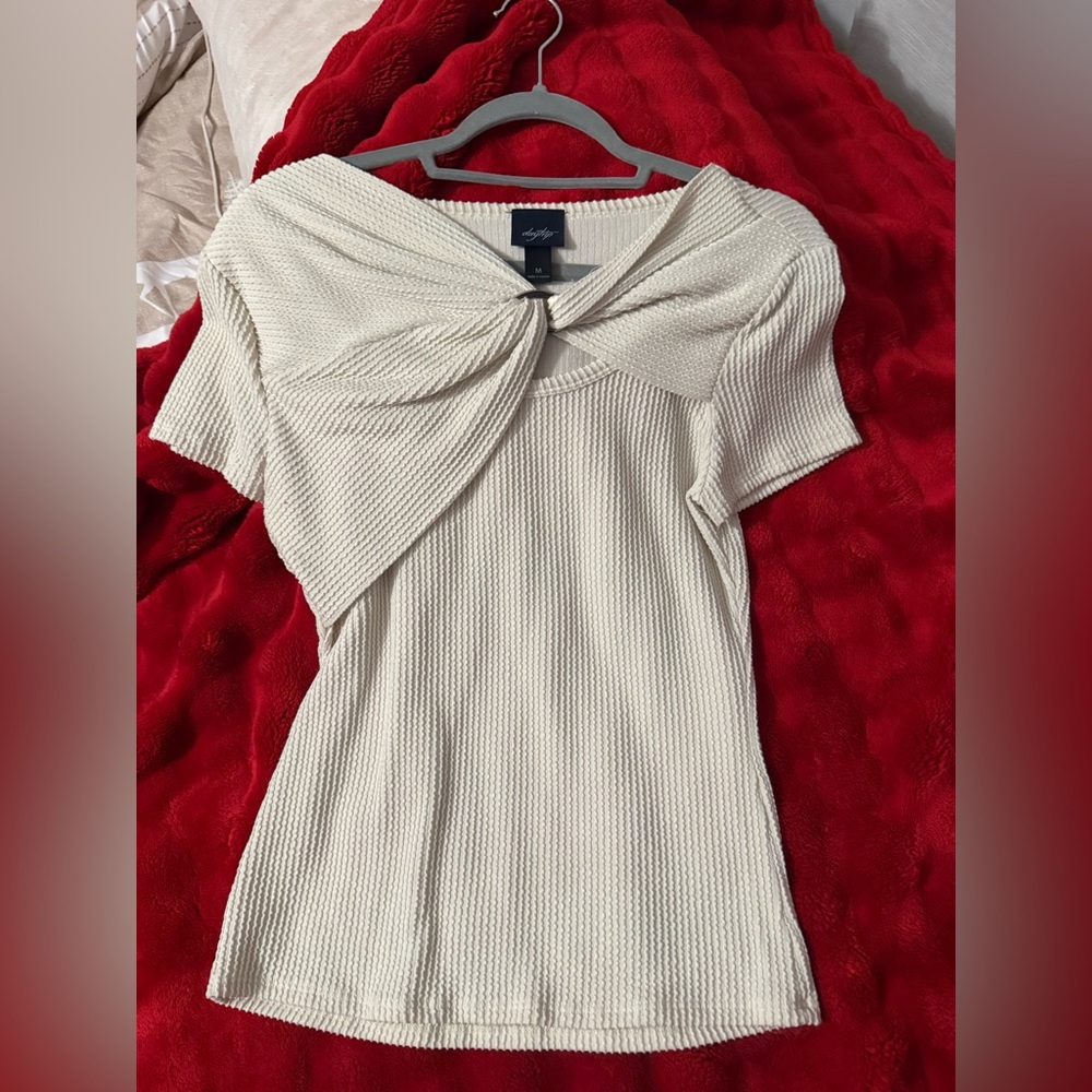Daytrip Cream Textured Women's Blouse